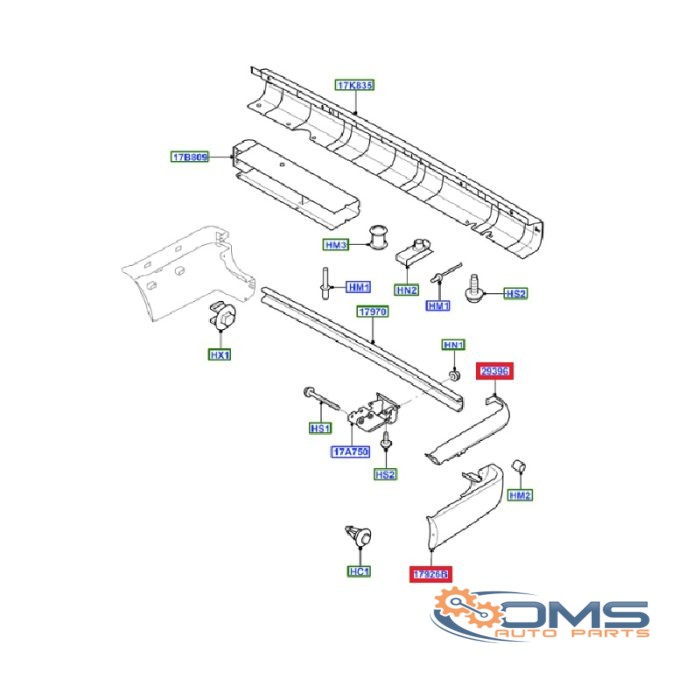 Ford Transit Rear Bumper End - Driver Side - Jumbo Ford Transit Rear Bumper End - Driver Side - Jumbo 1370951, 1745831, VYC1517926ACM5AB, VYC1517926ACM5AB, OMS Auto Parts
