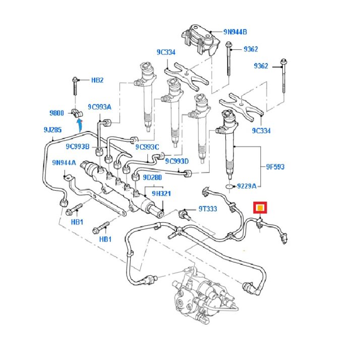 Injector Leak Off Pipe