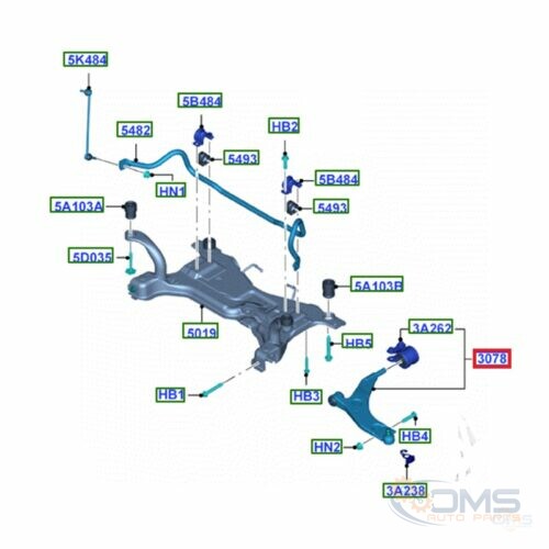 Ford Kuga Front Wishbone - Passenger side 1723324, 1502087, 8V413A424AB, 8V413A424AC