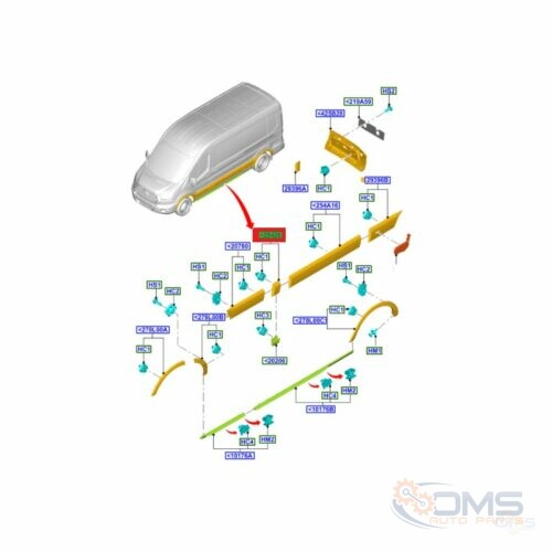 Ford Transit Moulding Under Fuel Flap Door 2260071, 1844923, 1838820, BK31V29427CF5CND, BK31V29427CC5CND, BK31V29427CB5CND