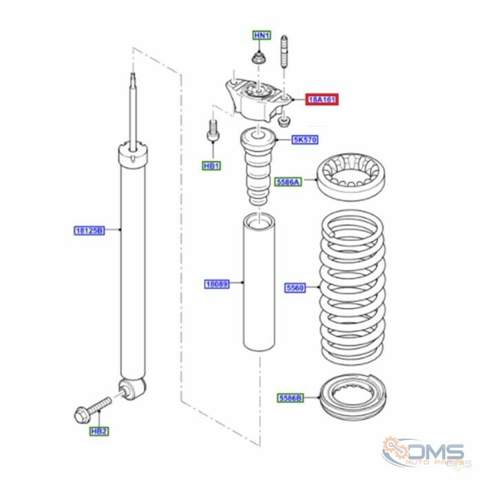 Ford Focus C-Max Rear Shock Top Mount 1233950, 1300459, 3M5118A116AB, 3M5118A116AA