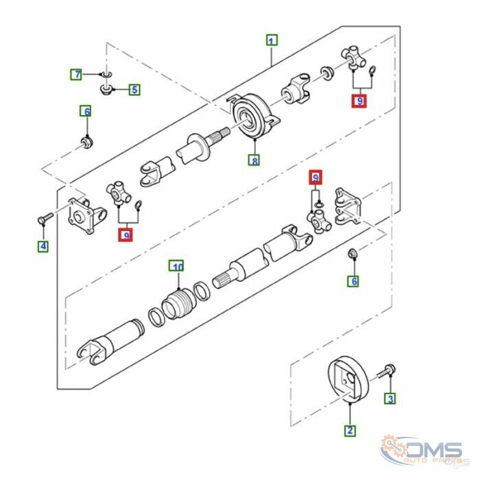 Ford Ranger Universal Joint 1772724, 1454602, 6M344635CA, 6M344635CB