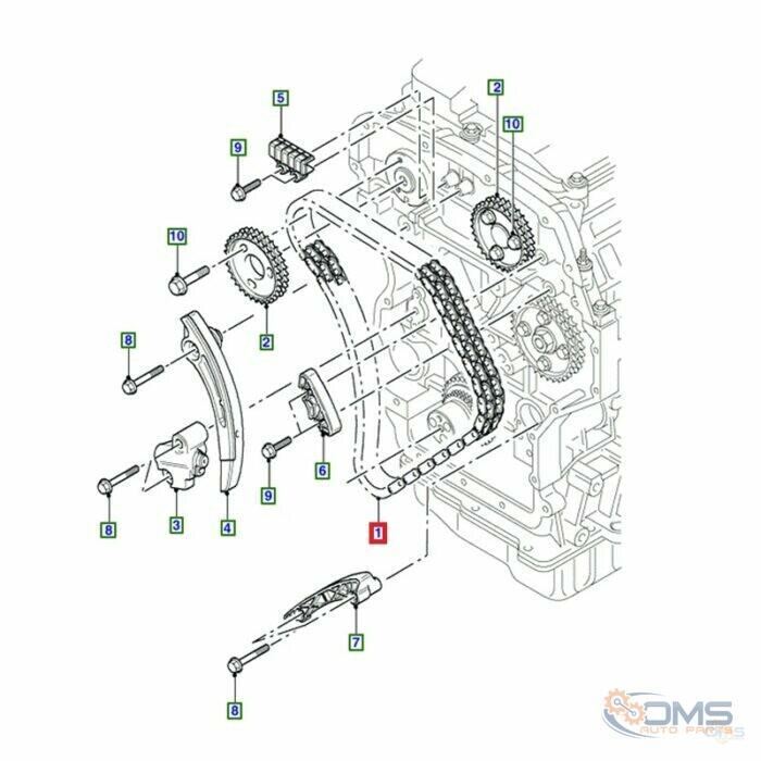 Ford Transit Mondeo Timing Chain 1099874, XS7Q6268AD