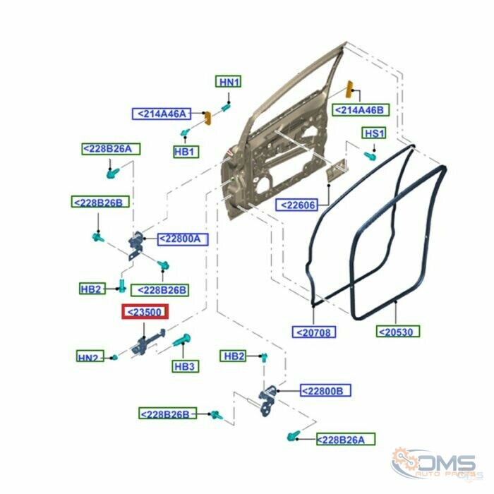 Ford C-Max Front Door Check Strap 1689556, AM51U23500AC