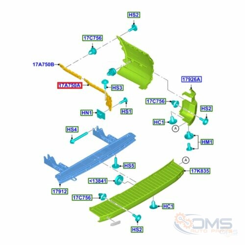 Ford Transit Rear Bumper Bracket - Driver Side 1848023, 1841939, 1823269, BK3117A881AE, BK3117A881AD, BK3117A881AC
