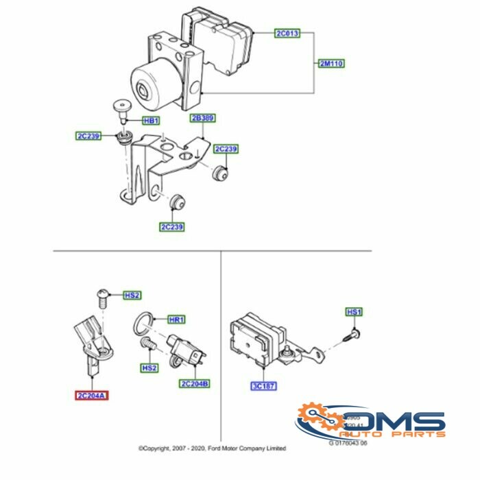 Ford Focus C-Max Front ABS Sensor 1356184, 3M5T2B372DA