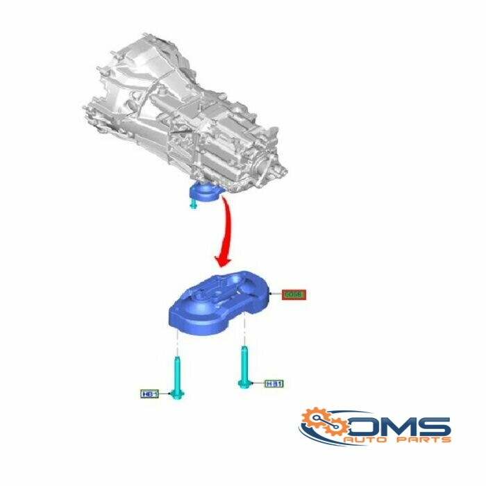 Ford Transit Bottom gearbox mount 2028591, 1844528, 1840948, 1818058, BK316068AD, BK316068AE, BK316068AF