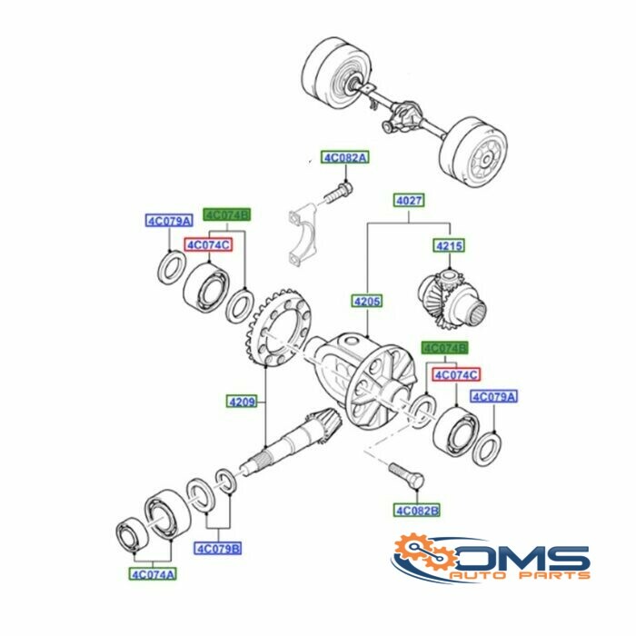 Ford Transit Rear axle diff bearing 4718688, 3C114C074AA