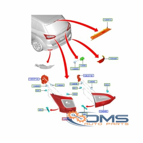 Ford Grand C-Max Outer Taillamp - Driver Side 2035591, 1767520, 1737504, 1711354, 1686888, AM5113404AF, AM5113404AE, AM5113404AD, AM5113404AC, AM5113404AB