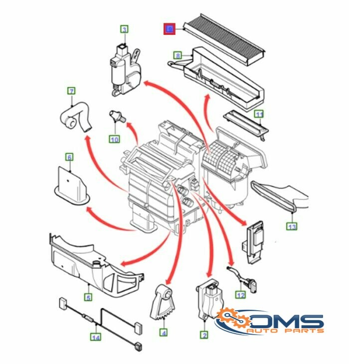 Ford Mondeo Cabin Pollen Filter 1713173, 1451913, 1349791, 1119616, 1115650, 1S7J19G244AAHF, 1S7J19G244ABHF
