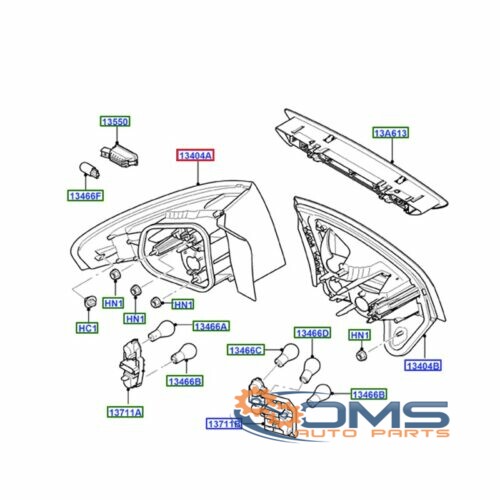 Ford Mondeo Outer Taillamp - Driver Side 1523732, 1486780, 1469969, 1462668, 1459595, 7S7113404RH, 7S7113404RG, 7S7113404-RF, 7S7113404RE, 7S7113404RD