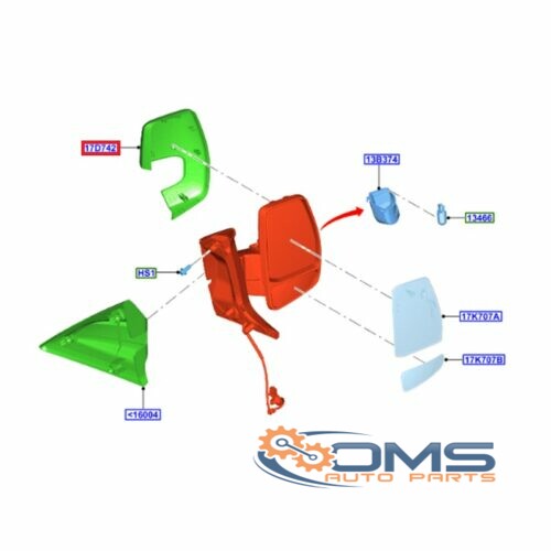 Ford Transit Custom Mirror Back Cover - Driver Side (Primed) 2064129, 1809084, 1987844, BK2117K746BCXWAA, BK2117K746BBXWAA