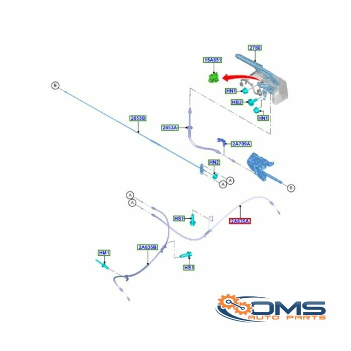Ford Transit Rear Handbrake Cable - Driver Side - Twin Wheel Chassis Cab 2380516, 2302016, 2162778, 2036155, 2034870, 1884927, 1848853, 1831288, 1820638, 1816176, KK312A635CA, BK312A635CK, BK312A635CJ, BK312A635CH, BK312A635CG, BK312A635CF, BK312A635CE, BK312A635CD, BK312A635CC, BK312A635CB