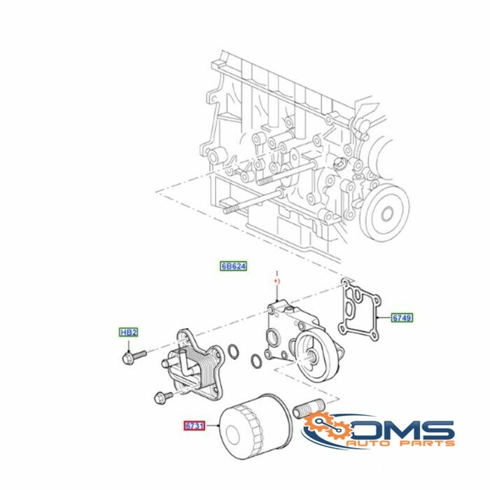 Ford Mondeo S-Max Galaxy Focus C-Max Oil Filter 2192565, 1807516, 1339125, 4M5Q6714DA, 4M5Q6714CA, 4M5J6714DA
