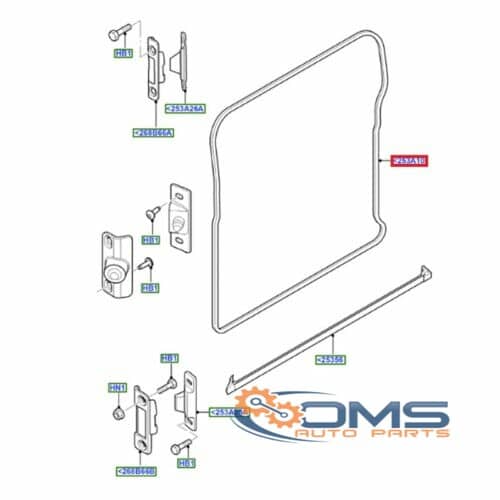 Ford Transit Sliding Door Weather Strip - Medium & Long Wheel Base 4929706, 4435195, 4359076, 4338637, 4338214, 4097161, 4096872, 4053612, 1526670, 2C11V253A10BB, YC15V253A10BB, YC15V253A10BA, 2C11V253A10BB, 2C11V253A10BA