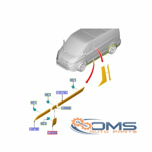 Ford Transit Custom Moulding Under Diesel Flap Moulding 2182393, GK21V20206BA