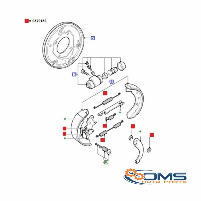 Ford Transit Rear Spring Kit 254mm - 15 wheels 6579152, 92VB2A225AA
