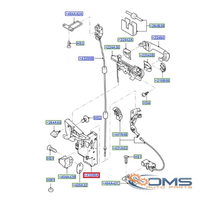 Ford Transit Connect Rear Door Lock 5202683, 5107589, 5085907, 8T16V43288EC, 8T16V43288EB, 8T16V43288EA