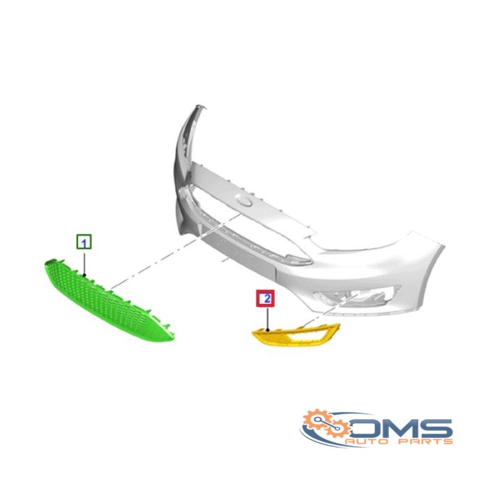 Ford Focus Fog Lamp Grille - Passenger Side 1883659, AMF1EJ15A299A1B5UAW