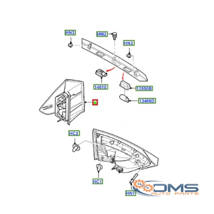Ford Galaxy Outer Taillamp - Driver Side 1746085, 1712791, 1700872, 1694024, 1690379, 1681225, 1678763, AM2113404EG, AM2113404EF, AM2113404EE, AM2113404ED, AM2113404EC, AM2113404EB, AM2113404EA