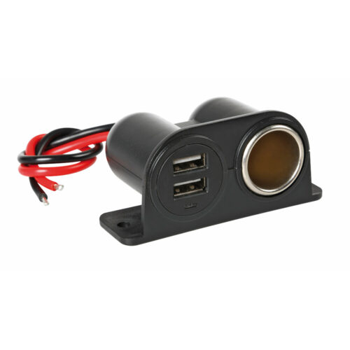 Extra-Power, Power Socket 12-24V With Twin USB - OMS Auto Parts