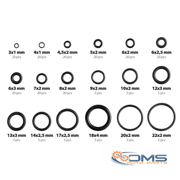 O-Ring, 225pcs Assortment Set, 18 Sizes - OMS Auto Parts