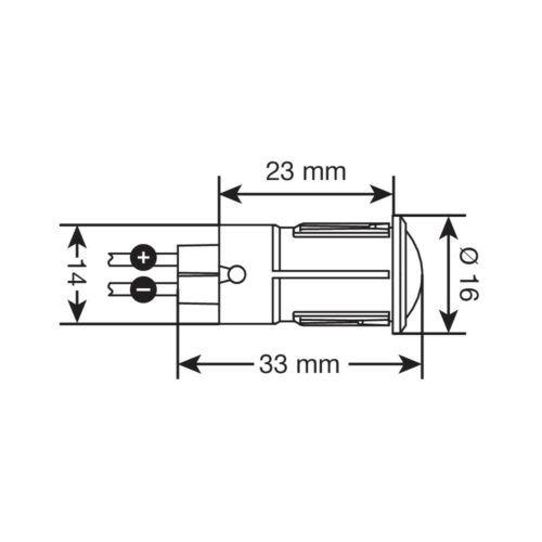 Red Led Indicator Light - 12-24V - OMS Auto Parts