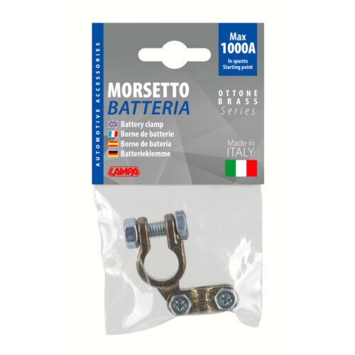 Reinforced Battery Clamp - Max Cable Ø35 mm² - Negative Pole - OMS Auto Parts