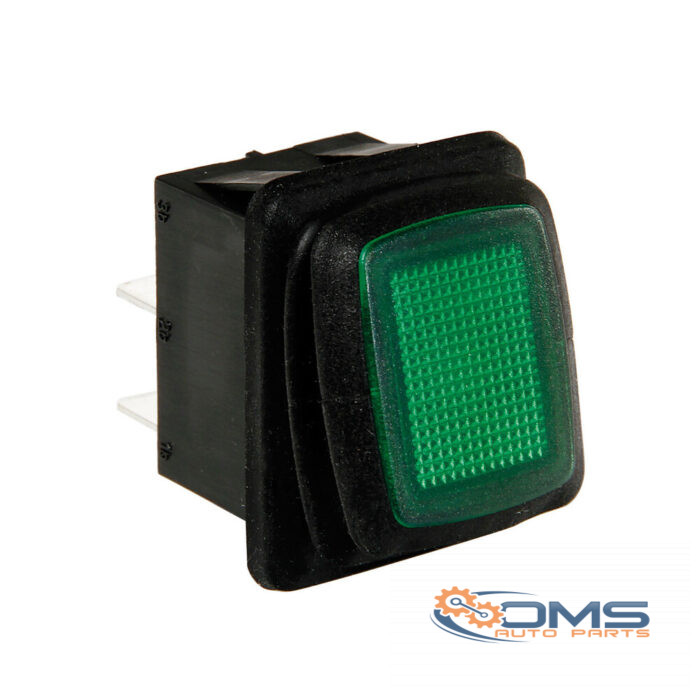 Waterproof Rocker Switch With Led light - 12-24V - Green - OMS Auto Parts