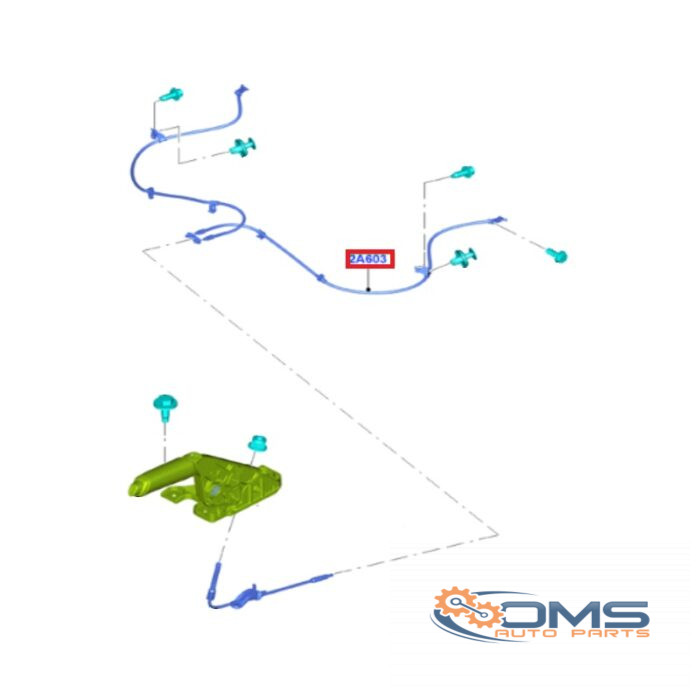 Ford Focus/C-Max Rear Handbrake Cables  2074151, 2010452, 1755767, 1740058, 1737080, 1728913, 1720939, 1710276, 1693437, 1686078, AV612A60BB, AV612A603BC, AV612A603BD, AV612A603BE, AV612A603BF, AV612A603BG, AV612A603BH, AV612A603BJ, AV612A603BK, AV612A603BL, OMS Auto Parts