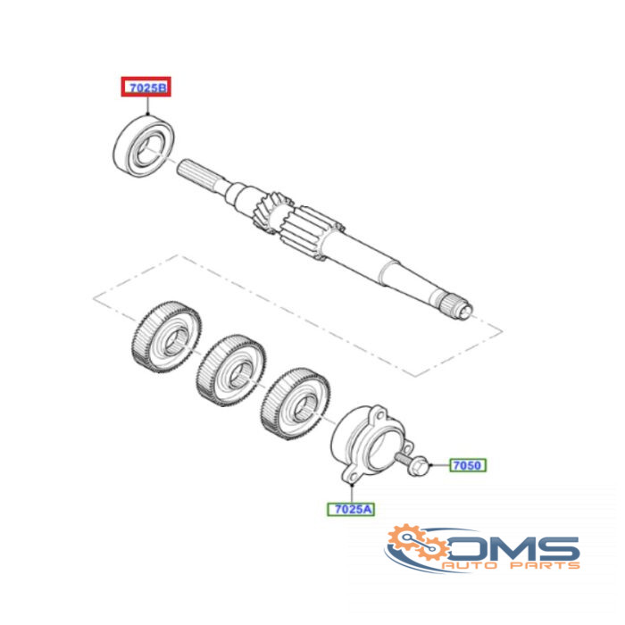Ford Focus/Mondeo/Kuga/Galaxy/C-Max/S-Max Gearbox Input Shaft Bearing 1690992, 3S7R7025B1D, OMS Auto Parts