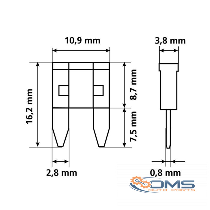 Set 10 Assorted Micro-Blade Fuses 12-32V -OMS Auto Parts