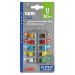 Set 10 Assorted Micro Due Blade Type Fuses 12-32V - OMS Auto Parts