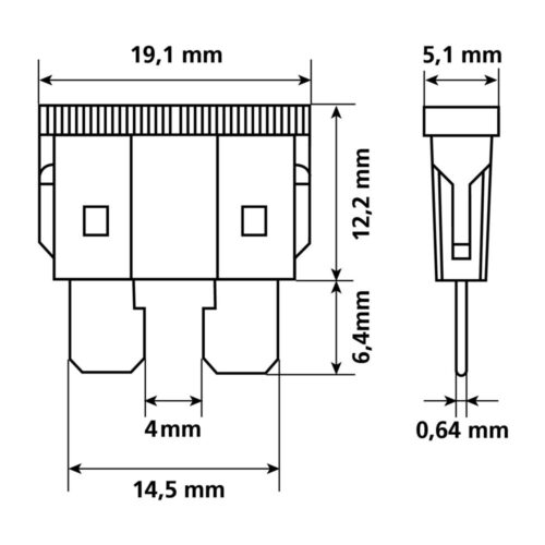Set 6 Assorted Plug-in Fuses 12-32V - OMS Auto Parts