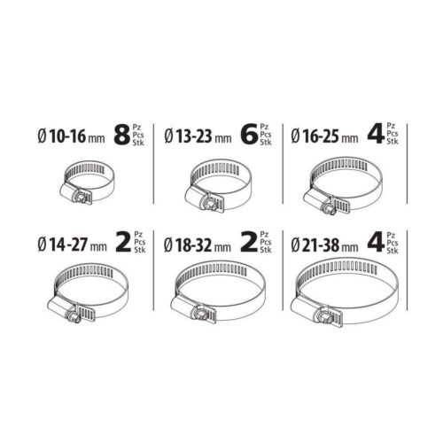 Stainless Steel Hose Band Set - 26pcs - OMS Auto Parts